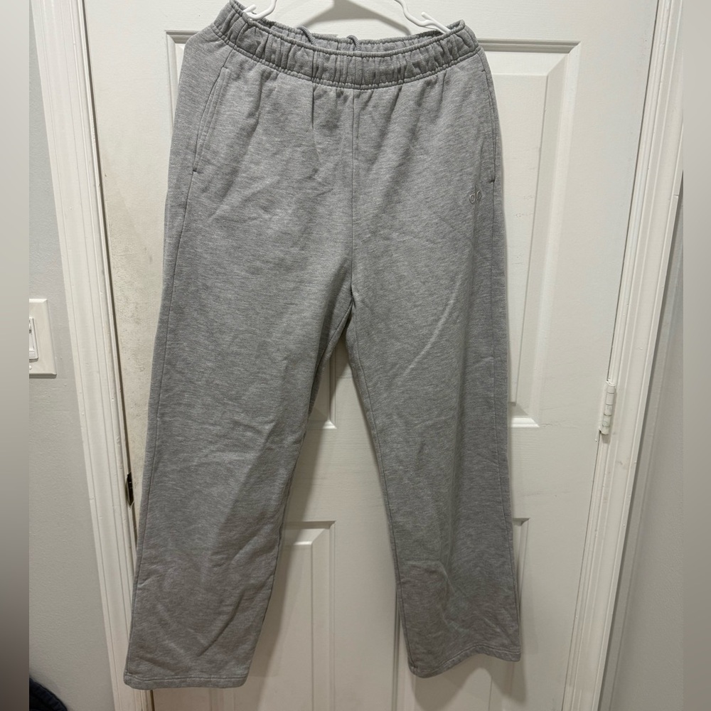 Grey Alo Accolade Straight Leg Sweatpants
